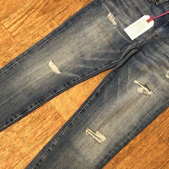 Current / Elliott Hatch Maternity Boyfriend Destroy Distressed Jeans Size 25 - Picture 3 of 15
